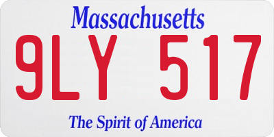 MA license plate 9LY517