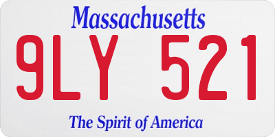 MA license plate 9LY521