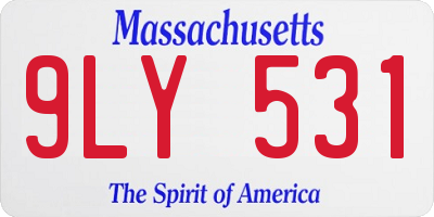 MA license plate 9LY531