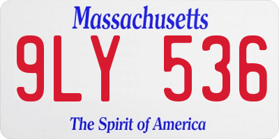 MA license plate 9LY536