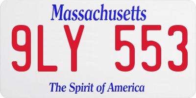 MA license plate 9LY553
