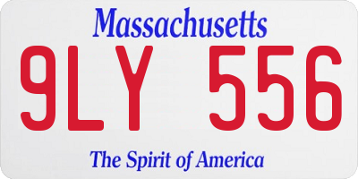 MA license plate 9LY556