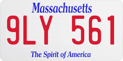 MA license plate 9LY561