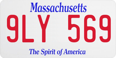 MA license plate 9LY569
