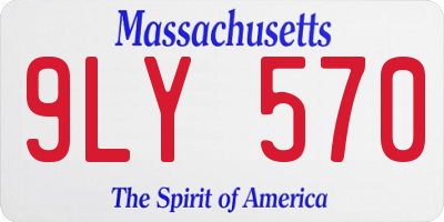 MA license plate 9LY570