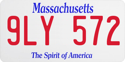 MA license plate 9LY572