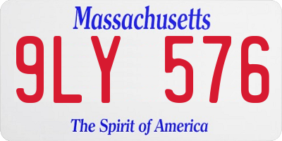 MA license plate 9LY576