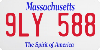 MA license plate 9LY588
