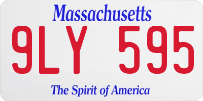 MA license plate 9LY595