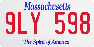 MA license plate 9LY598