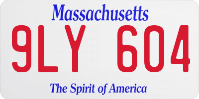 MA license plate 9LY604