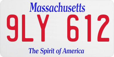 MA license plate 9LY612
