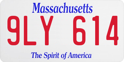 MA license plate 9LY614