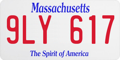 MA license plate 9LY617