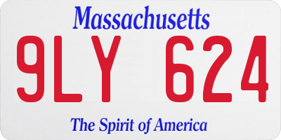 MA license plate 9LY624