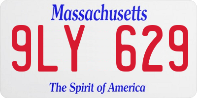 MA license plate 9LY629
