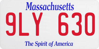MA license plate 9LY630