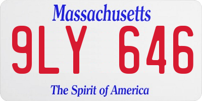 MA license plate 9LY646