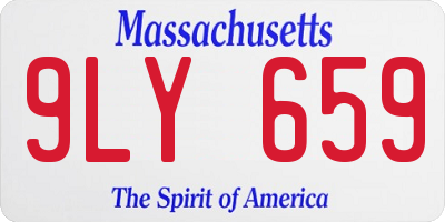 MA license plate 9LY659
