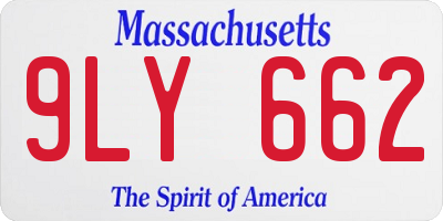 MA license plate 9LY662