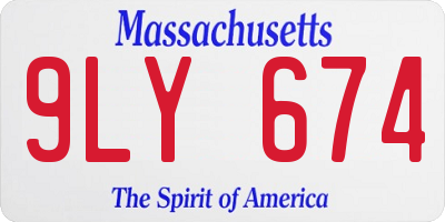 MA license plate 9LY674