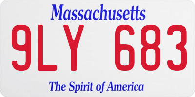 MA license plate 9LY683