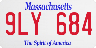 MA license plate 9LY684