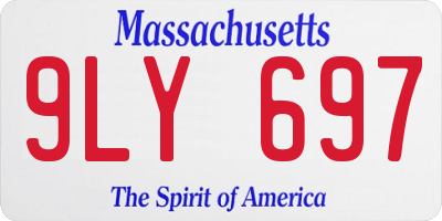 MA license plate 9LY697