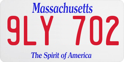 MA license plate 9LY702