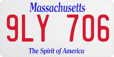 MA license plate 9LY706
