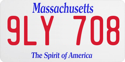 MA license plate 9LY708