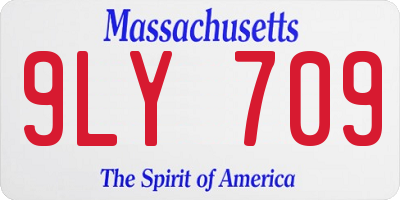 MA license plate 9LY709