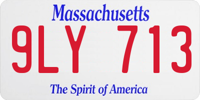 MA license plate 9LY713