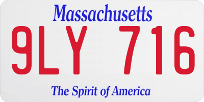 MA license plate 9LY716