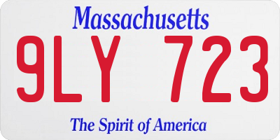 MA license plate 9LY723