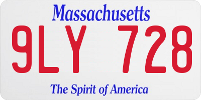 MA license plate 9LY728