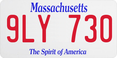 MA license plate 9LY730
