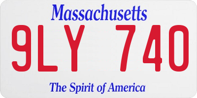 MA license plate 9LY740
