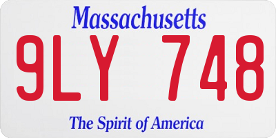 MA license plate 9LY748