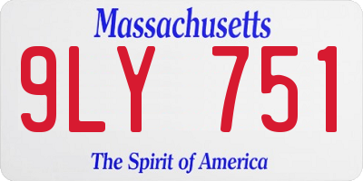 MA license plate 9LY751