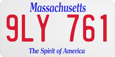 MA license plate 9LY761