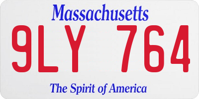 MA license plate 9LY764