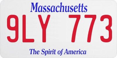 MA license plate 9LY773