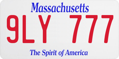 MA license plate 9LY777