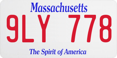 MA license plate 9LY778