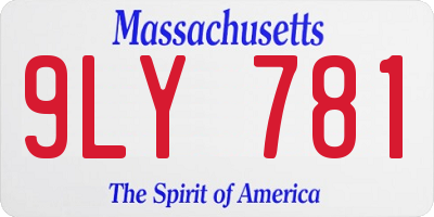 MA license plate 9LY781