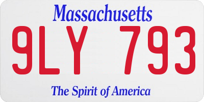 MA license plate 9LY793