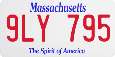 MA license plate 9LY795