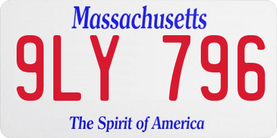 MA license plate 9LY796
