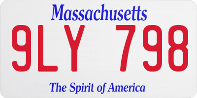 MA license plate 9LY798